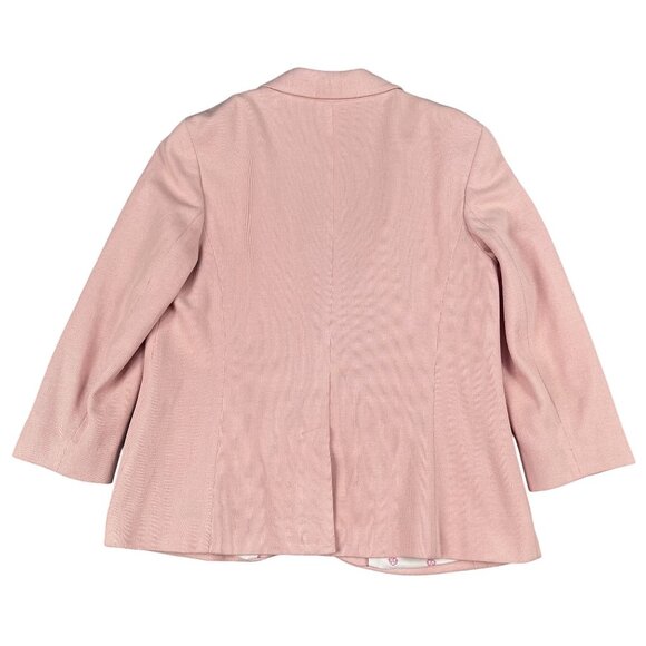 Talbots Womens Two Gold Button Pink Blush Career Blazer Sz 12 - Picture 2 of 7